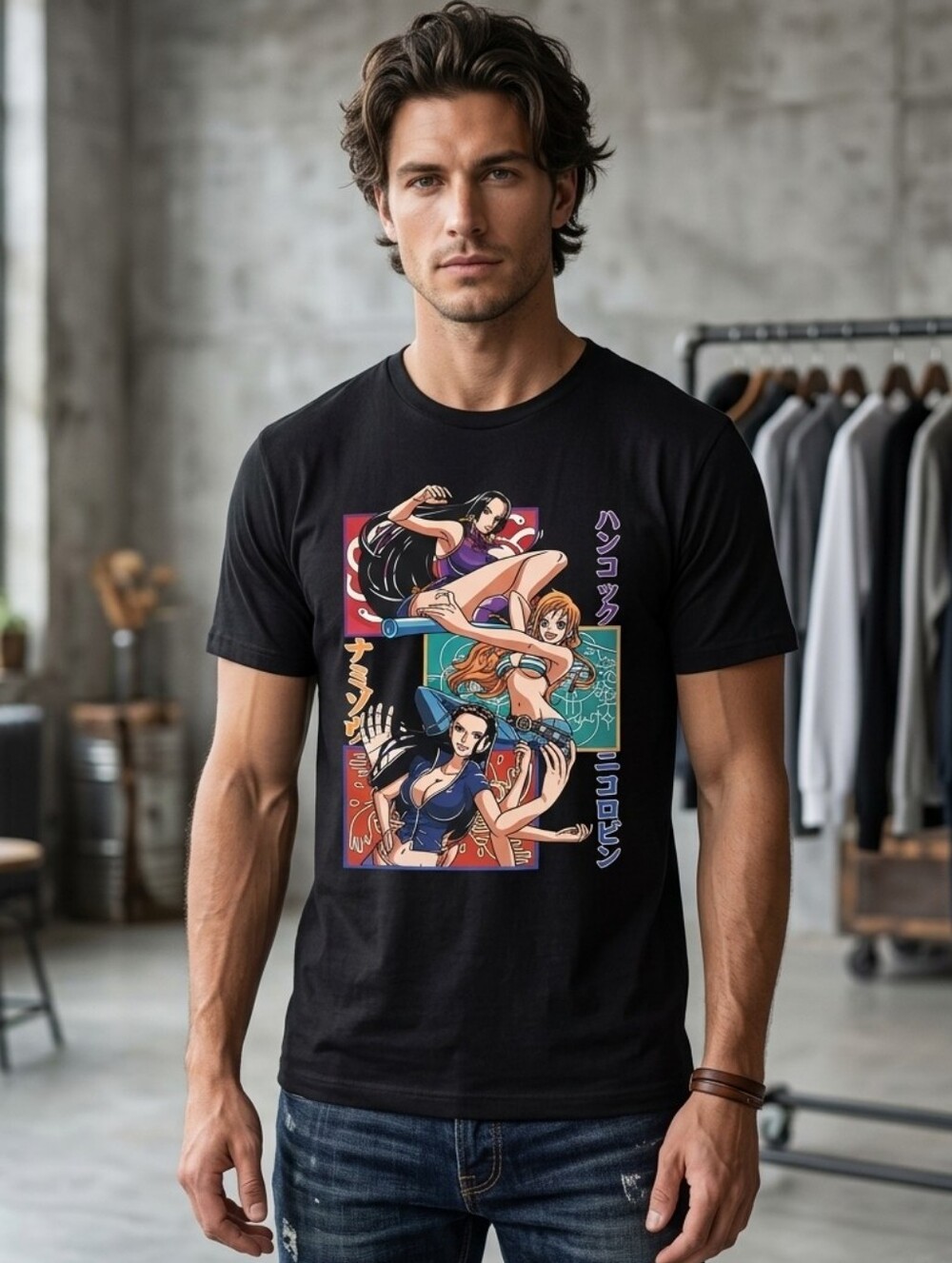 One Piece Anime Graphic T-Shirt - Nami, Robin Boa Hancock